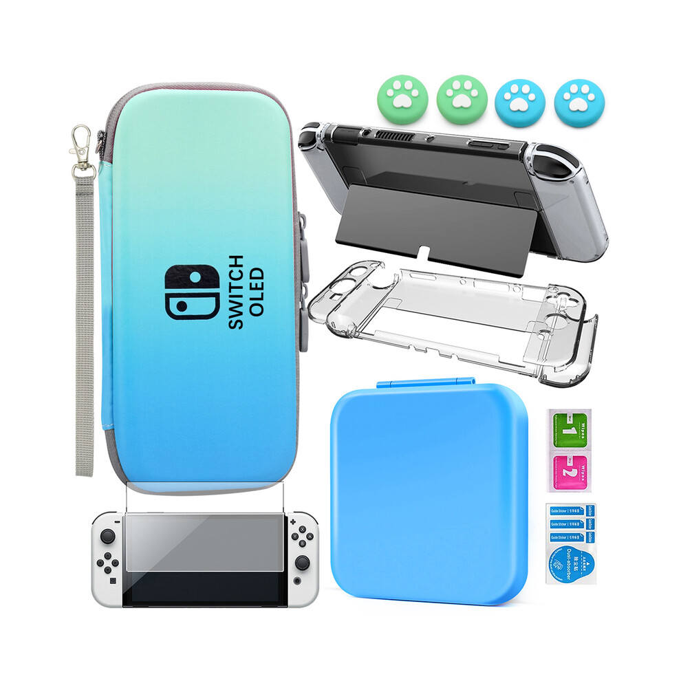 (F) For Nintendo Switch Oled Storage Bag 9H Tempered Glass Protective Film 9369862631953