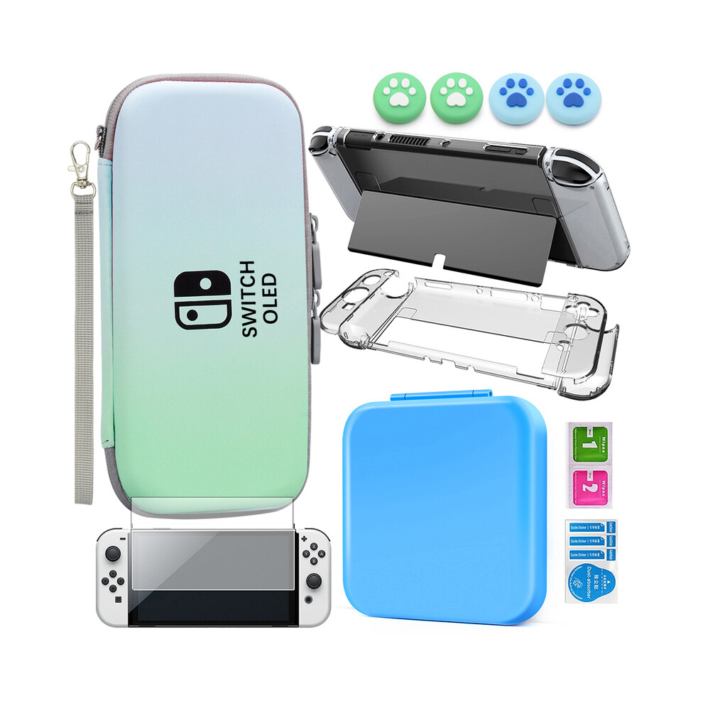 (C) For Nintendo Switch Oled Storage Bag 9H Tempered Glass Protective Film 9369862632004