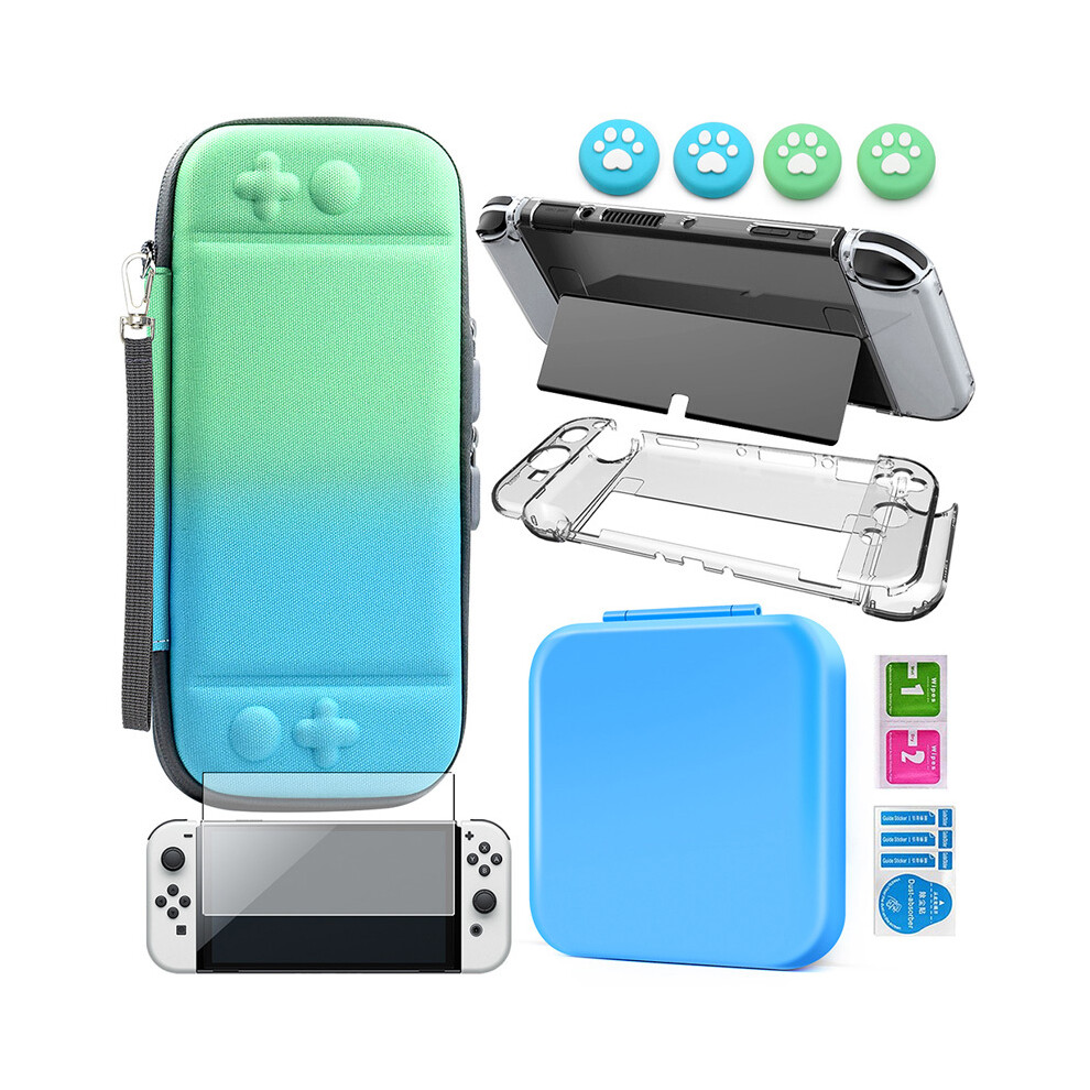 (K) For Nintendo Switch Oled Storage Bag 9H Tempered Glass Protective Film 9369862631946