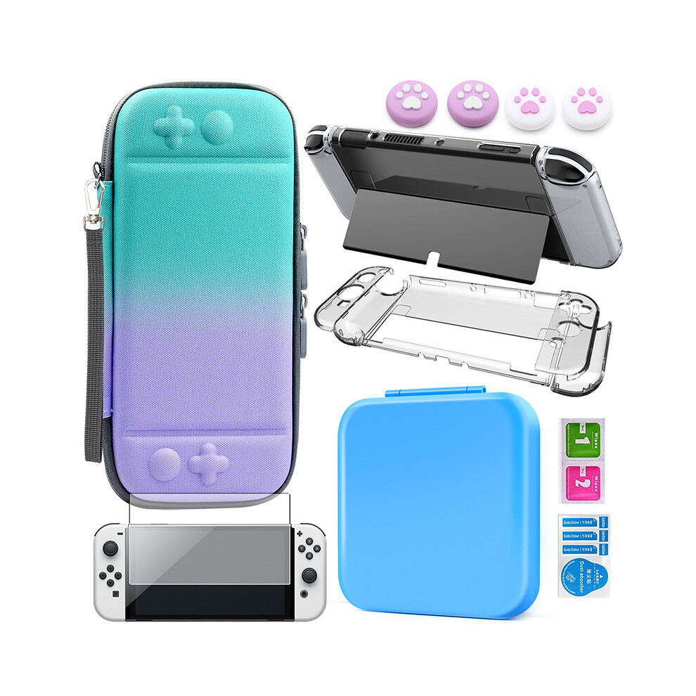 (L) For Nintendo Switch Oled Storage Bag 9H Tempered Glass Protective Film 9369862631977