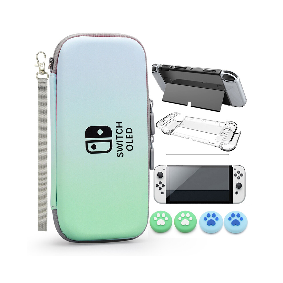 (Kit 2) Switch Oled Storage Carry Case Kit Hard Shell Dockable Console Cover Pouch 9369862632530