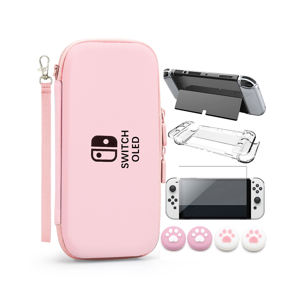 (Kit 6) Switch Oled Storage Carry Case Kit Hard Shell Dockable Console Cover Pouch 9369862632578
