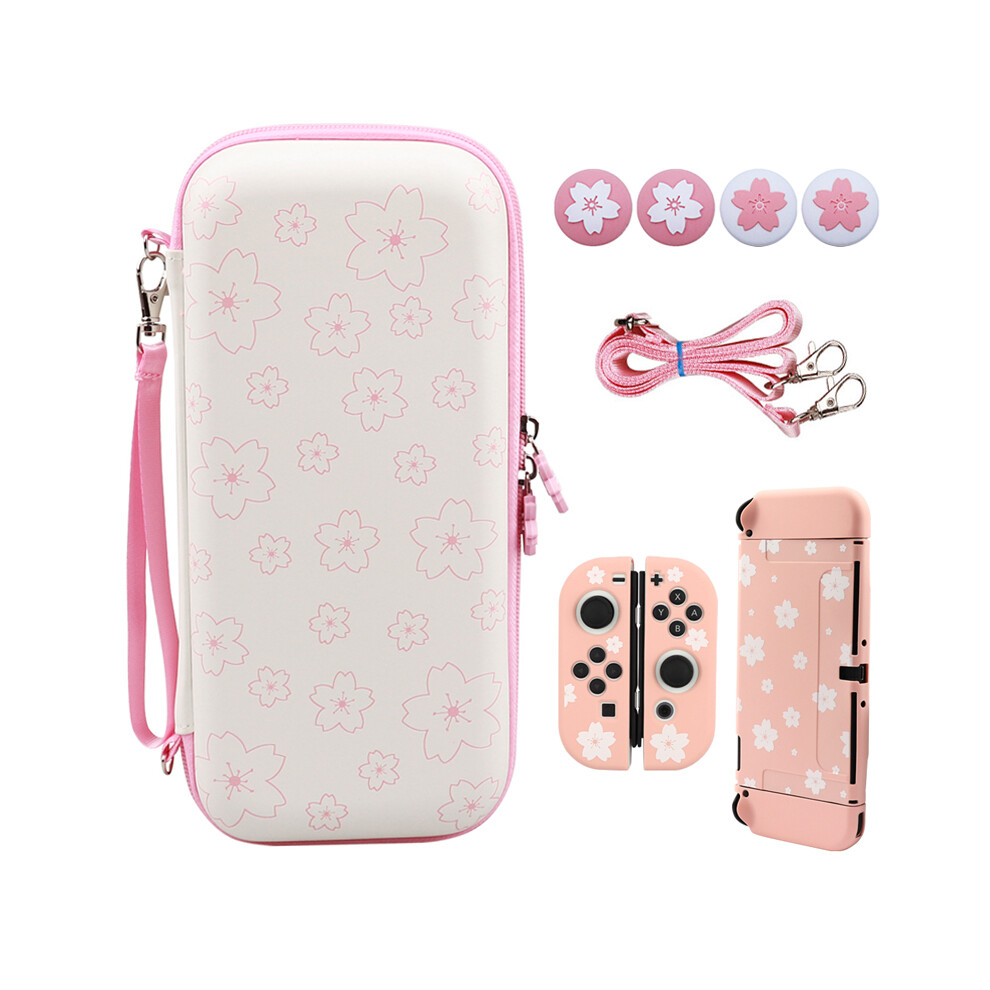 (For Switch Oled) Portable Eva Storage Bag For Nintendo Switch / Oled Console Case Pink 9369862637146