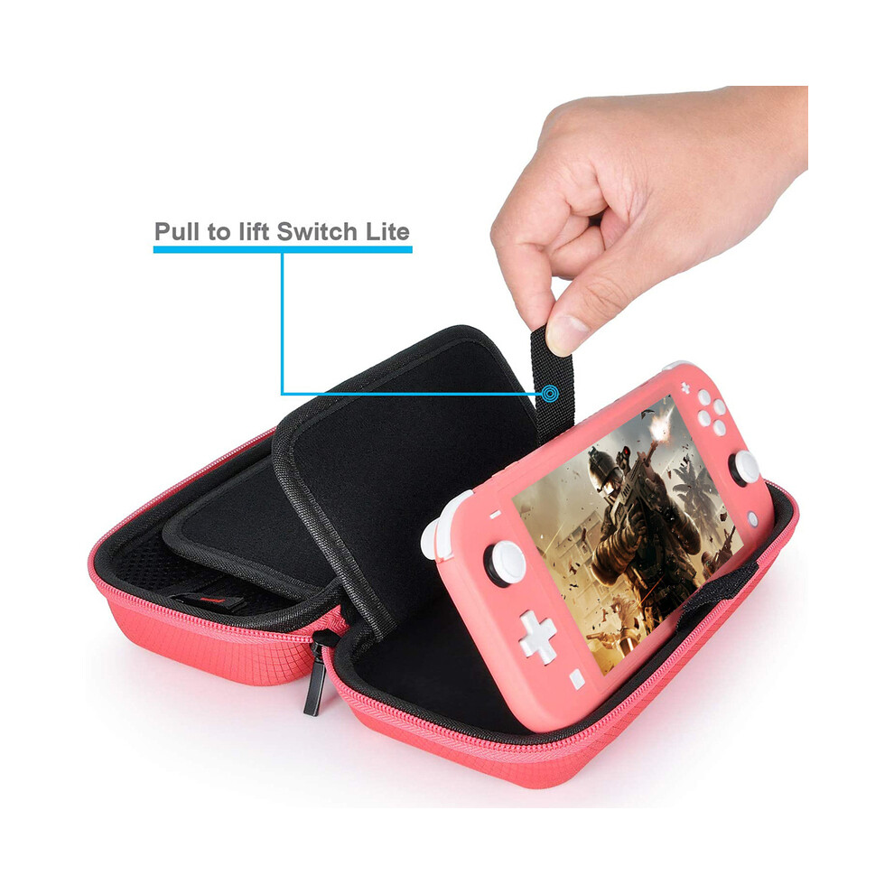 (Red) For Nintendo Switch Lite Storage Bag Eva Hard Cover Shell Case Screen Red 9369862638686