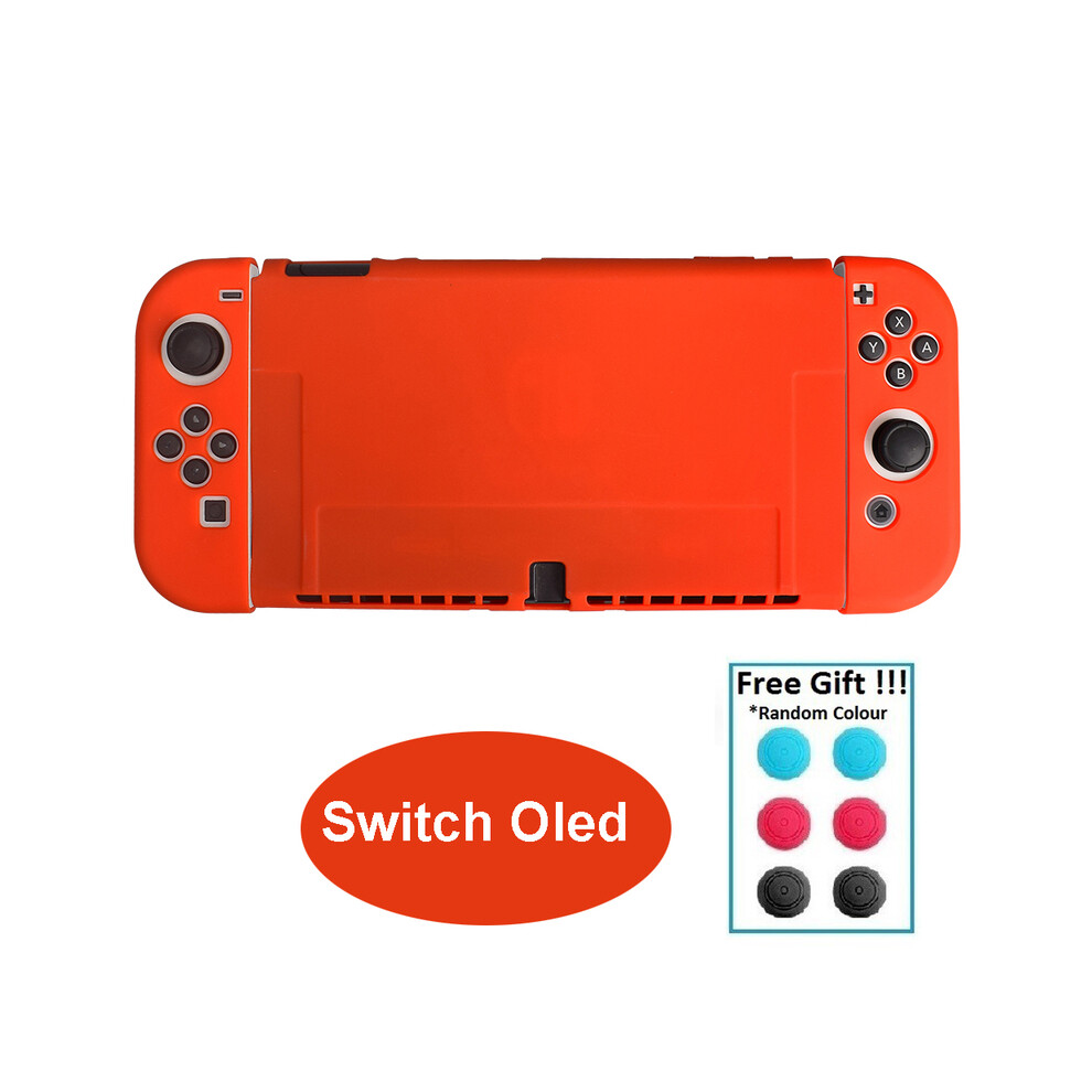 (Red) Transparent Tpu Soft Case Joycon Protective Shell Cover For Nintendo Switch Red 9369862634039