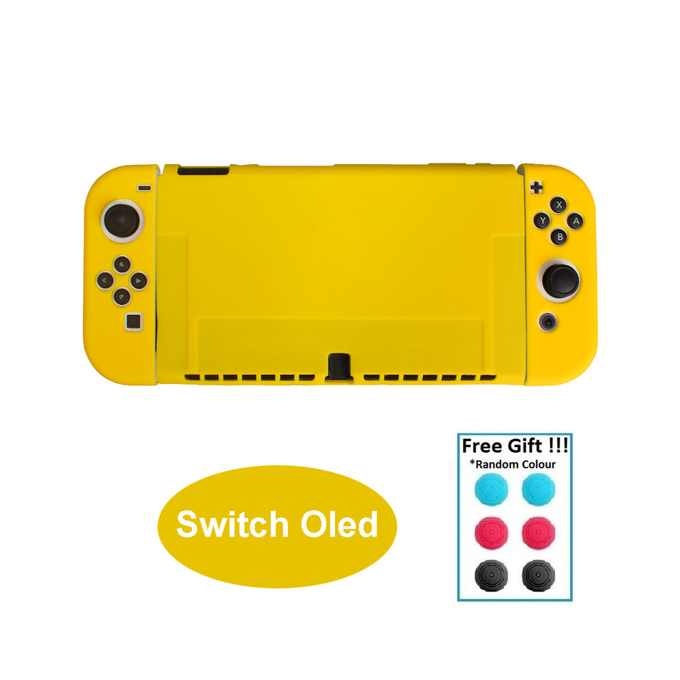 (Yellow) Transparent Tpu Soft Case Joycon Protective Shell Cover For Nintendo Switch Yellow 9369862634015
