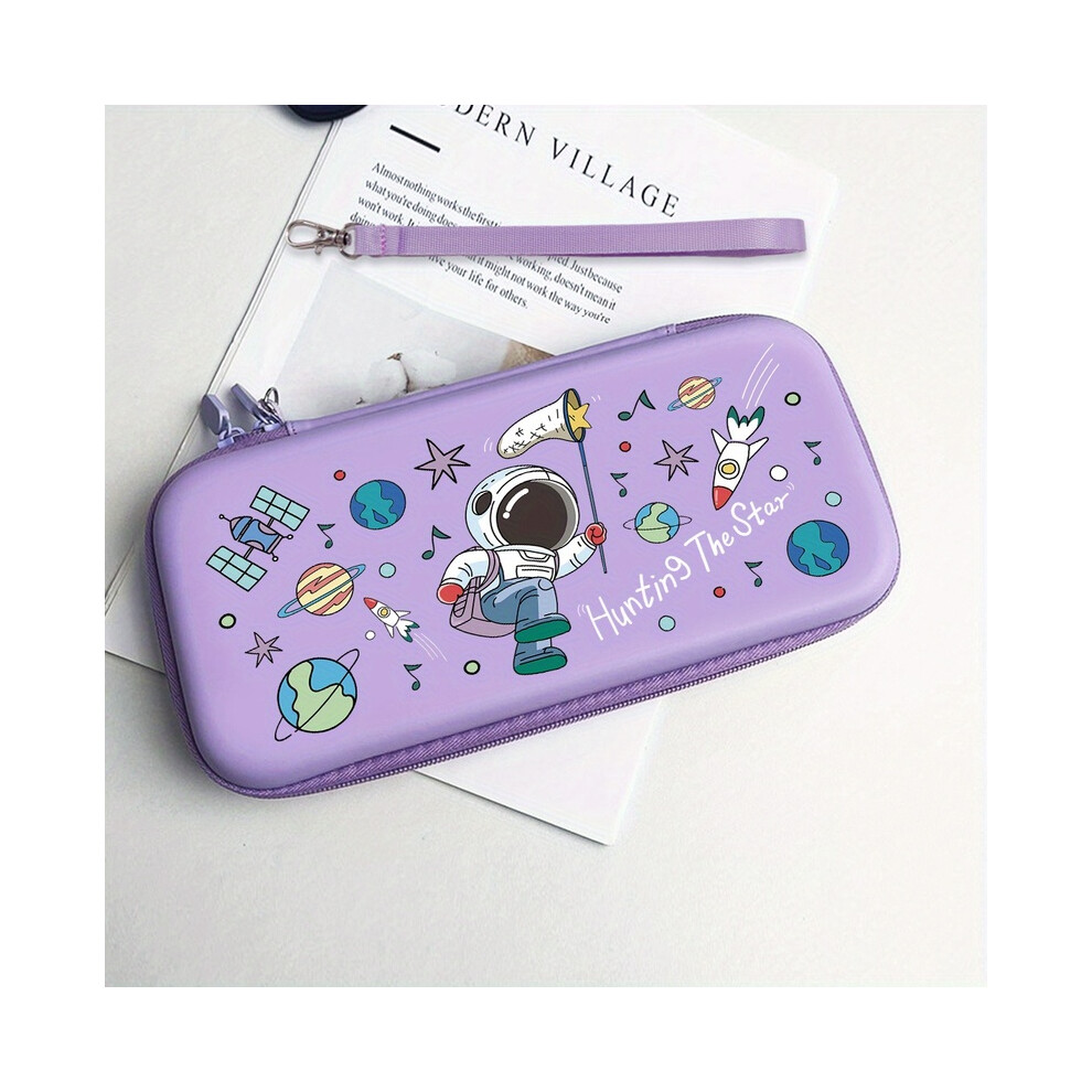 Photos - Console Accessory MAXPOWER  Purple Cartoon Astronaut Ghost Nintendo Switch Portable Travel Bag for (Style1)