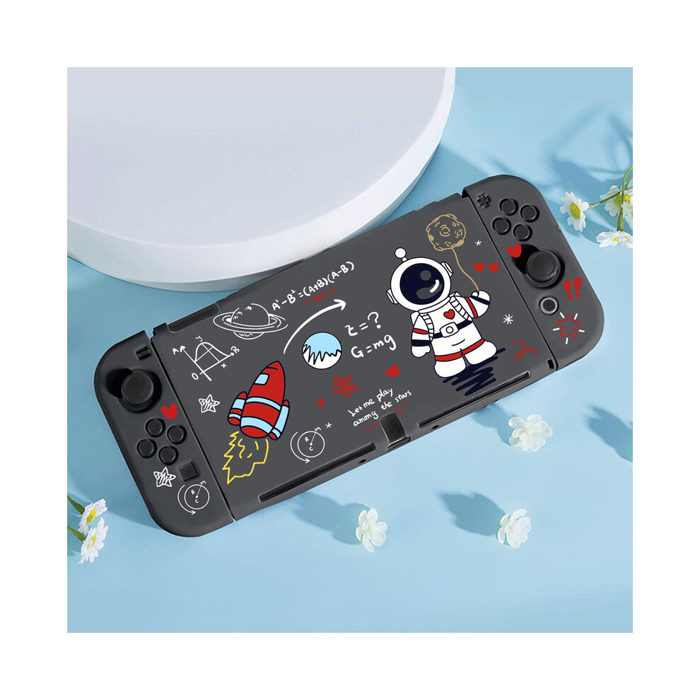 (Style3) Lovely Astronaut Spaceman Nintendo Switch Oled Compatible Case Game Console 9369862643369
