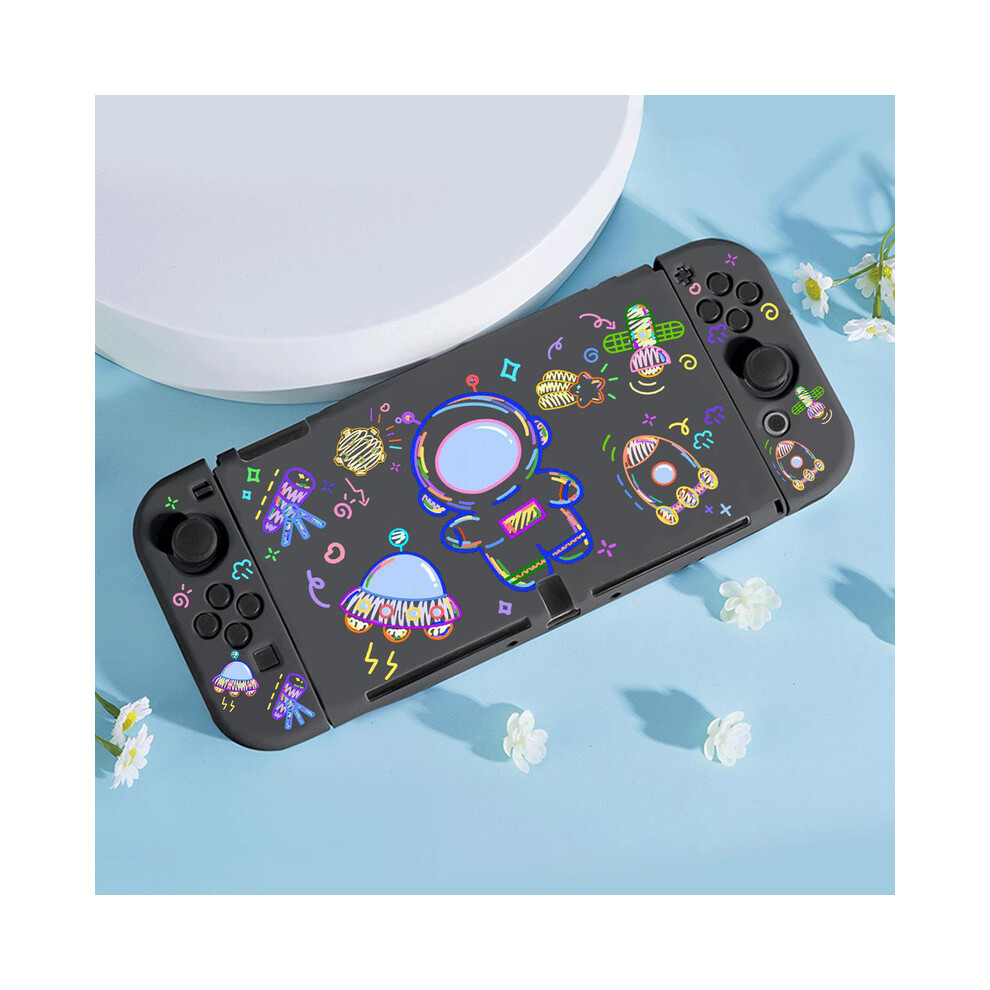 (Style2) Lovely Astronaut Spaceman Nintendo Switch Oled Compatible Case Game Console 9369862643376