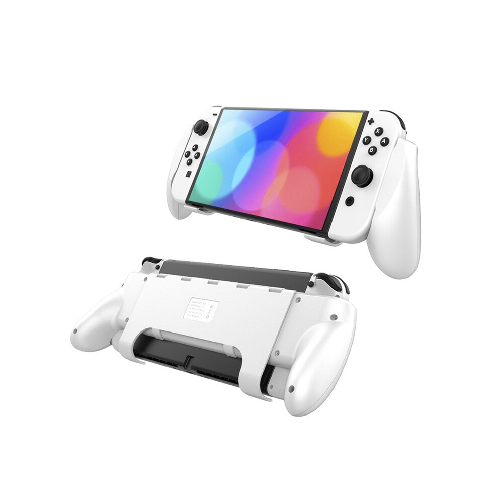 (B) Protective Grip Case Ergonomic Anti-Slip Hand Grip Case Abs Console Back Black/White 9369862644502