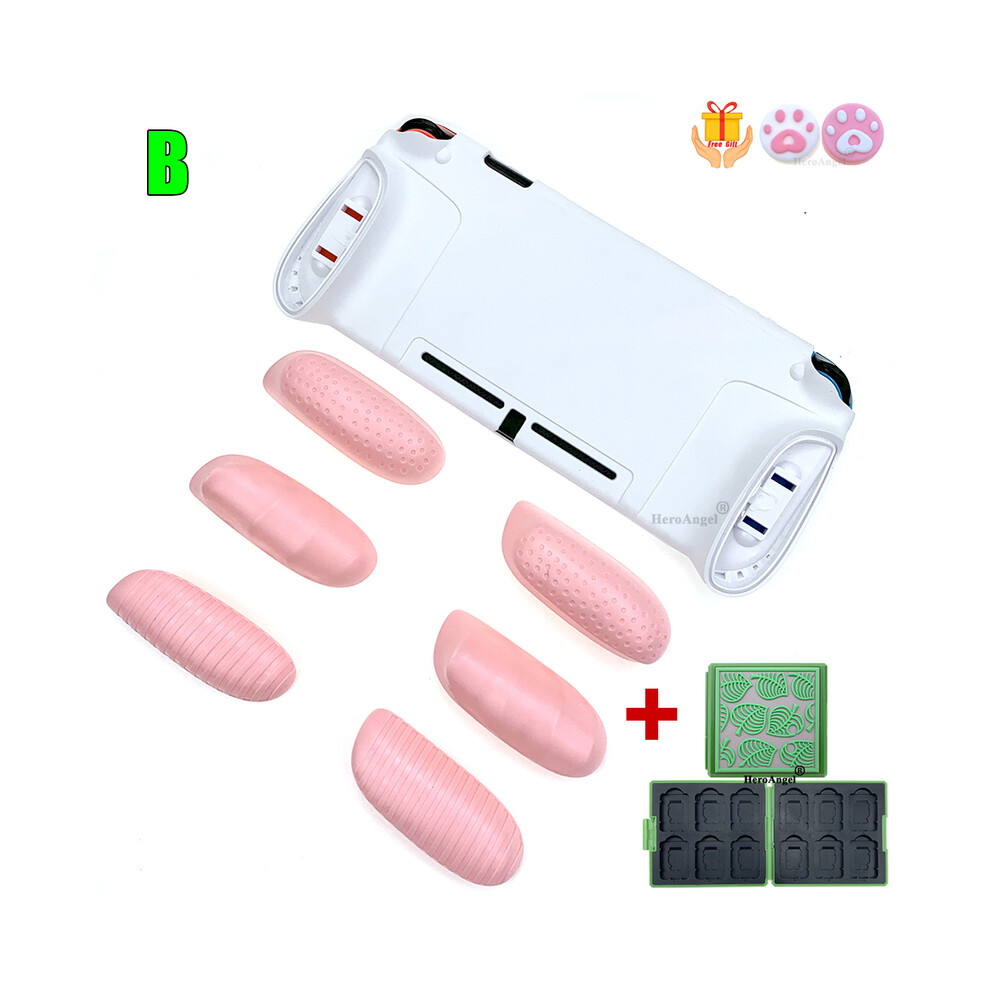 ( B) Tpu Gripcase For Nintendo Switch Maxcarry Protective Case Shell Ergonomic White/Pink 9369862630185