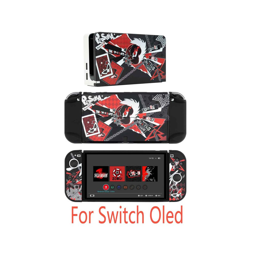 (Switch Oled And Dock) Hard Crystal Console Shell Tv Dock Stand Protective Case Bag For Nintendo 9369862641167
