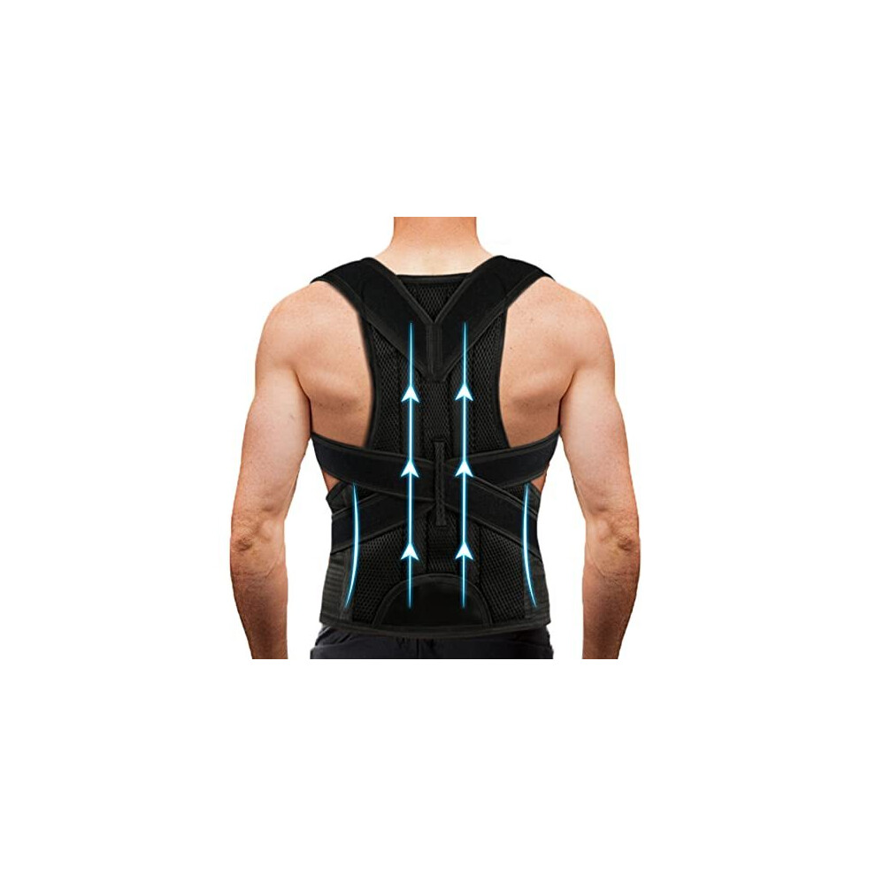 Maxpower (L, Black) Back Corrector Corset Magnetic Posture Corrector Straight Shoulder Brace