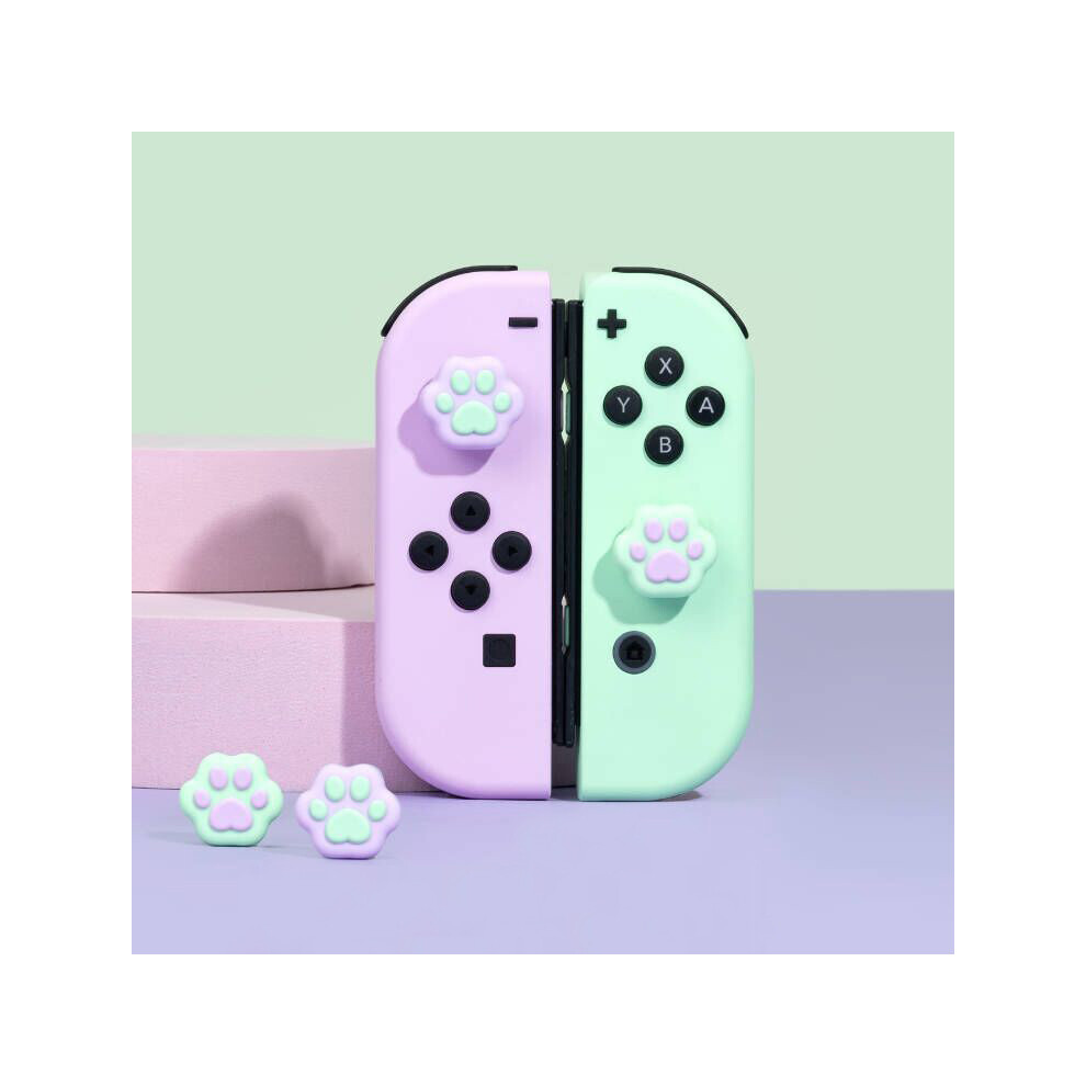 ( Green) Shaped Cat Claw Thumb Grip Cap Silicone Soft Protective Cover Controller Purple/Green 9369862630321