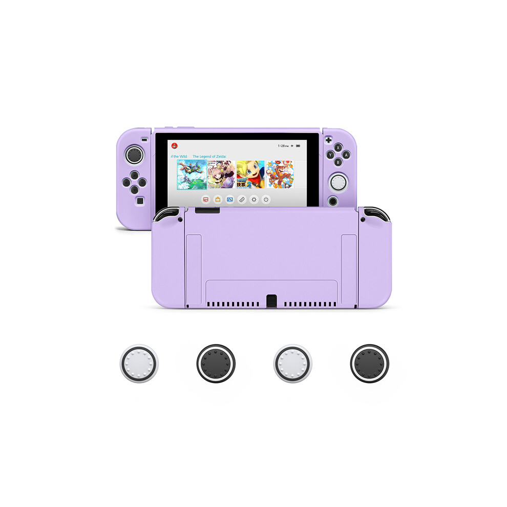 (Nintendo Switch, ) Protective Case Bundle With 4Pcs Grip Caps For Nintendo Switch Oled, For Purple 9369862644625