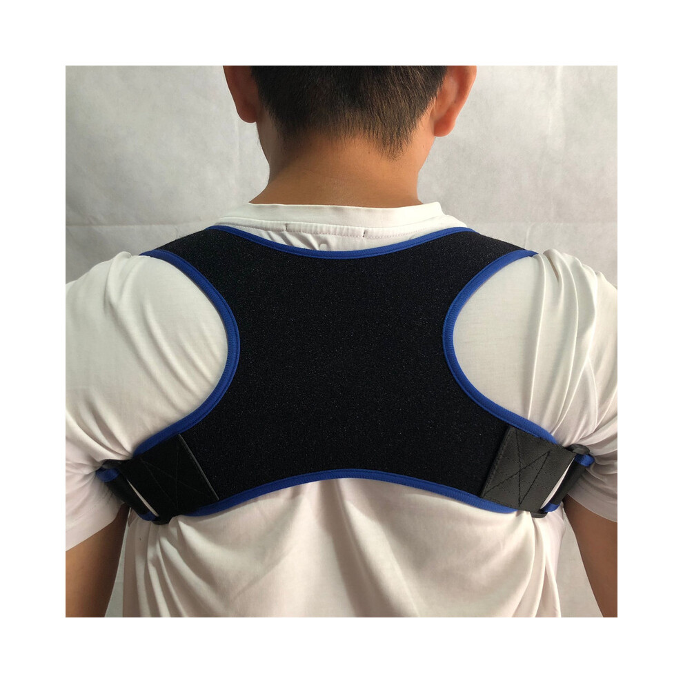 Maxpower (One Size, Blue) Vest Lumbar Spine Men Shaper Slimming Girdle Posture Corrector Back Straightener