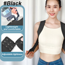 (S, Black) Posture Corrector Adjustable Women Back Support Belt Ortics Posture Correction