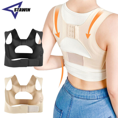 (S, Black) Posture Corrector Adjustable Women Back Support Belt Ortics Posture Correction 1