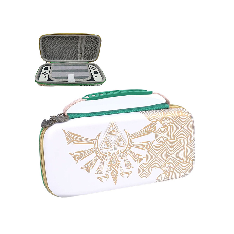 ( Hosting Bag) Portable Storage Bag Carrying Case For Nintendo Switch Oled Hard Shell White 9369862649446