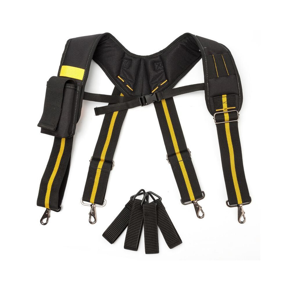 (Tool Belt Suspenders) Tool Belt Suspenders Pouch Bag Nail Pocket Set Adjustable Lumbar Support 9369862579347