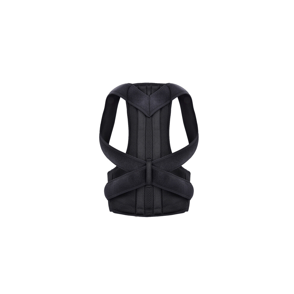 Maxpower Black (L, ) Medical Alloy Bar Posture Corrector Neoprene Back Corset Brace Straightener