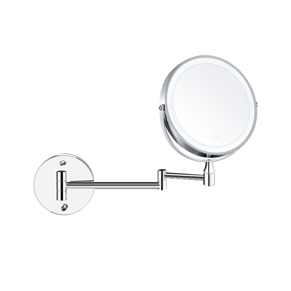 (Trichromatic light) Wall Mounted Bathroom Mirror Adjustable LED Makeup Mirror 10X Magnifying Touch Vanity Cosmetic Mirrors-image-OPC-PGJKQ29-NEW