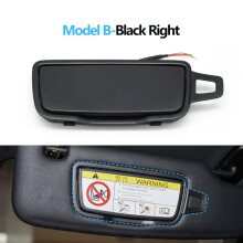 (Model B-Black Right) Car Left Right Sun Visor Vanity Mirror Cover Assembly For Porsche Boxster Cayman 911 981 982 991 718