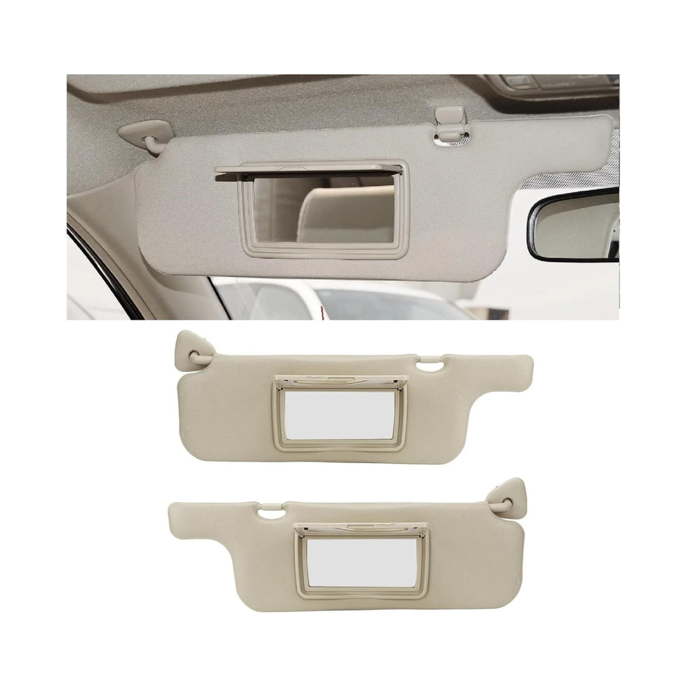 (Left Passenger) For Toyota Corolla Car Sun Visor Left Right 2001-2004 2005 2006 2007 Makeup Mirror Sun Shielding Board 9008532254459
