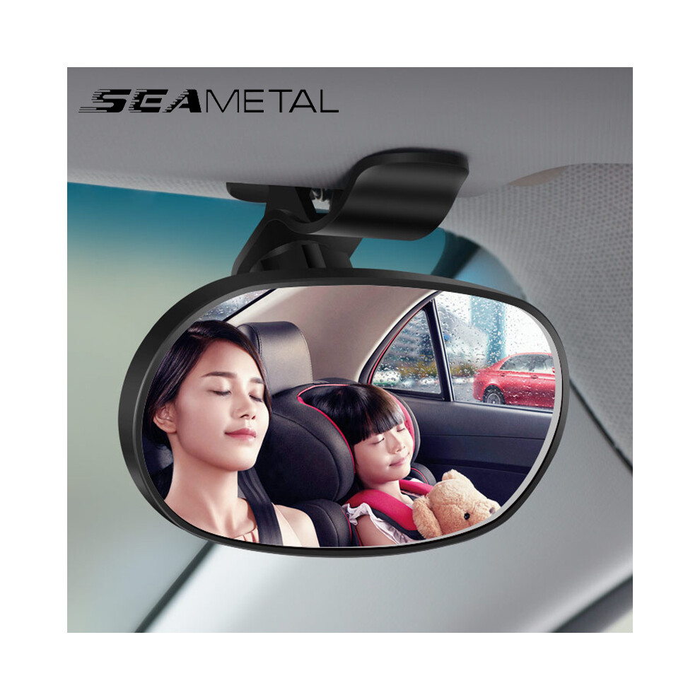 (Style 2 Clip type) Car Interior Mirror Baby Mirrors Dashboard Suction Cup Windshield Sun Visor Plate Clips Auxiliary Observe
