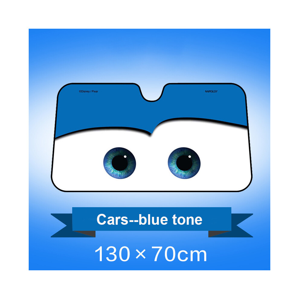 (Blue) 6 Colors Eyes Heated Windshield Sunshade Car Window Windscreen Cover Sun Shade Auto Sun Visor Car-Covers Blue 9008532262614