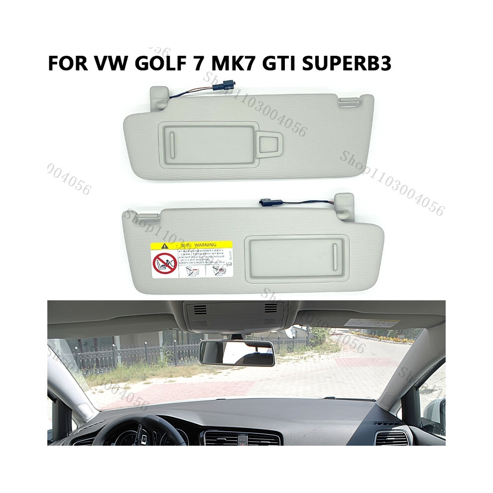 (1Pc Left) For Volkswagen Vw Golf 7 Mk7 Gti Superb3 2015-2018 2019 5G0857551 Car Sun Visor Sunshield Sunshade Makeup Black 9008532251151