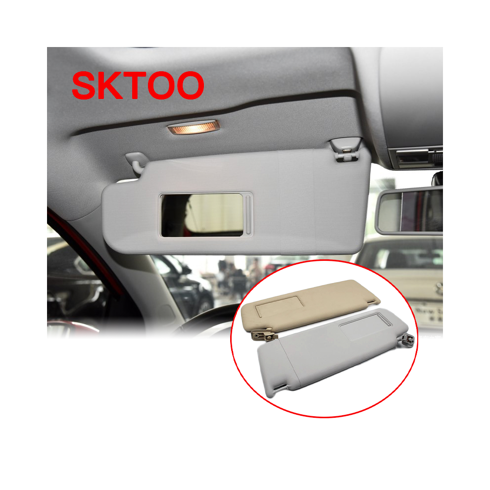 ( Passenger Side) Sktoo For Volkswagen Tiguan Sun-Shading Board Sun Visor Belt Makeup Mirror Sun Visor Shading Board 5Nd Beige 9008532262096