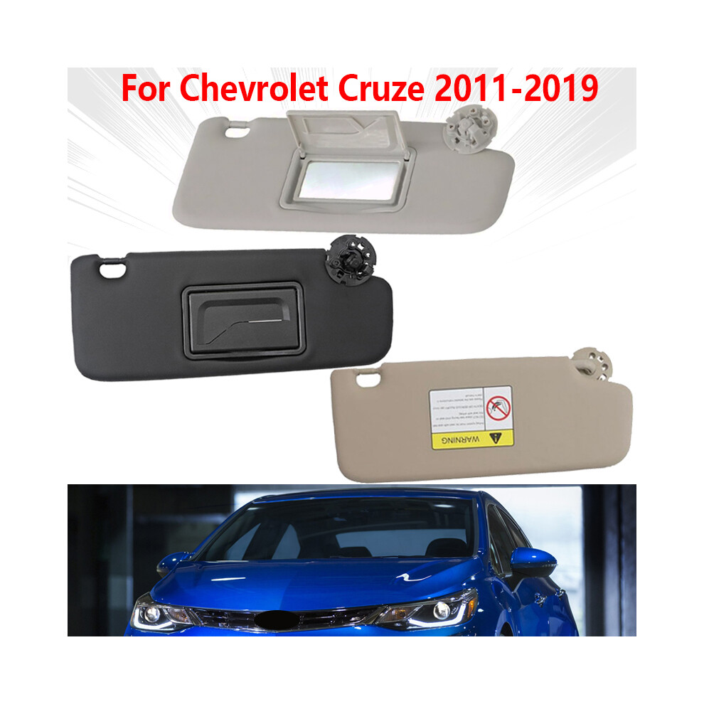 (-Right) Sunvisor With Mirror Visor For Chevrolet Cruze 2011-2017 2018 2019 Sun Shield Car /Gray Sunshade Black/Beige 9008532255807