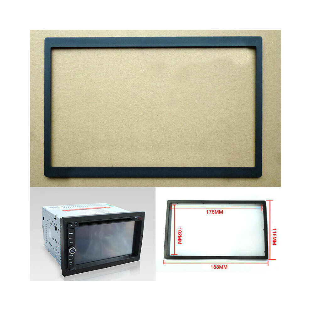 1Pcs 2 Dins Car Audio Frame Stereo Audio Dash Bezel Panel Mounting Frame For Car Radio Dvd Player Plastic 9008532304130