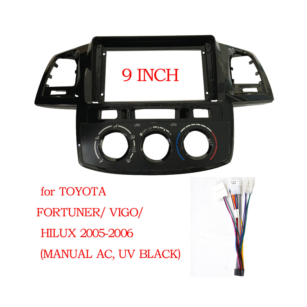 (Mt Frame-2005-Cord) For Toyota Fortuner Hilux 2005-2014 Car Radio Fascias Android Gps Mp5 Stereo Player 2Din Head Unit Panel 9008532297791