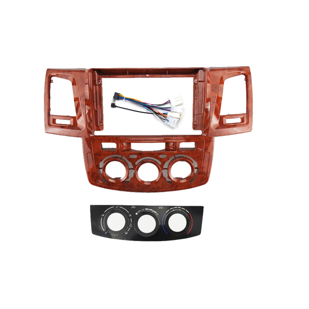 (Mahogany -Cord) For Toyota Fortuner Hilux 2005-2014 Car Radio Fascias Android Gps Mp5 Stereo Player 2Din Head Unit Panel 9008532294936
