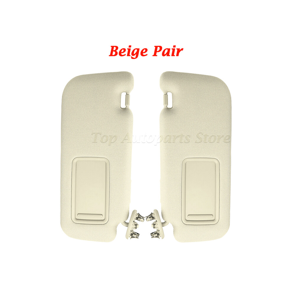 ( Pair) Sun Visor With Vanity Mirror Or 7432002711 7432002640B1 For Toyota Corolla 2007-2013 Car Beige/Gray 9008532252363