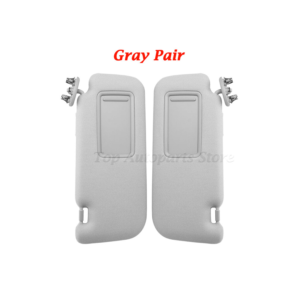 ( Pair) Sun Visor With Vanity Mirror Or 7432002711 7432002640B1 For Toyota Corolla 2007-2013 Car Gray/Beige 9008532250192