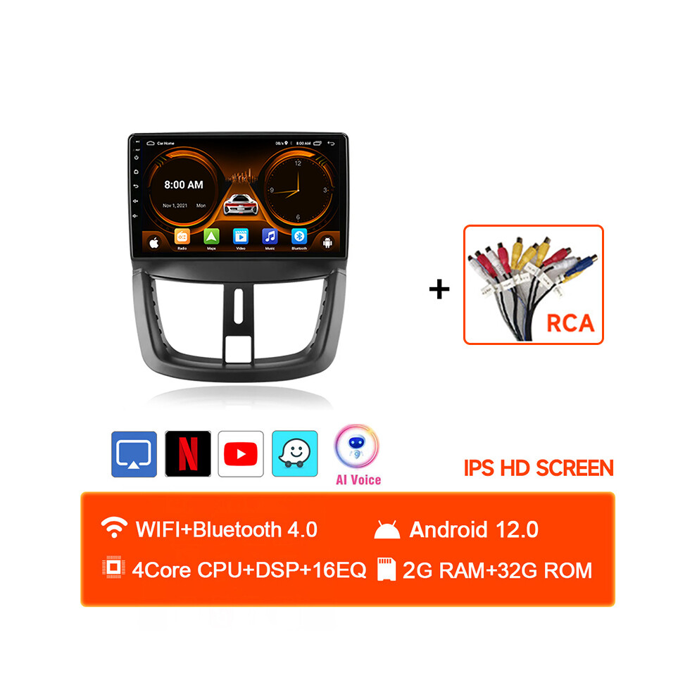(4Core (2G 32G)) Jiuyin Ts18 Pro 6G+256G For Peugeot 207 207Cc 2006 - 2015 Car Radio Car Video Players Carplay Android 9008532295537