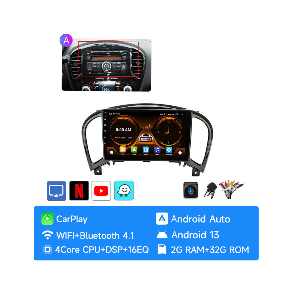 (4Core (2G 32G)R-A) Jiuyin Mg18 Ai Voice Wireless Carplay Android Auto Radio For Nissan Juke Yf15 2010 2011 2012-2014 4G 9008532295285