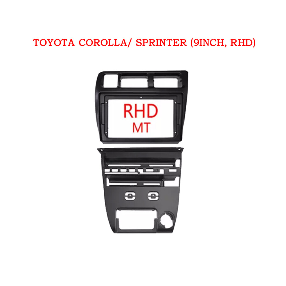 (Frame Rhd Mt) 9 Inch Car Frame Fascia Adapter Android Radio Dash Fitting Panel Kit For Toyota Corolla Sprinter 1991-1997 9008532295933