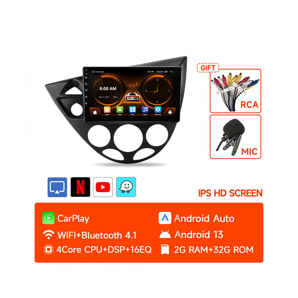 (4Core 2G 32G) 2 Din Car Radio Android Stereo For Ford Fiesta 1995-2001 Focus Mk1 1998-2004 Car Multimedia Player Carplay 9008532303775