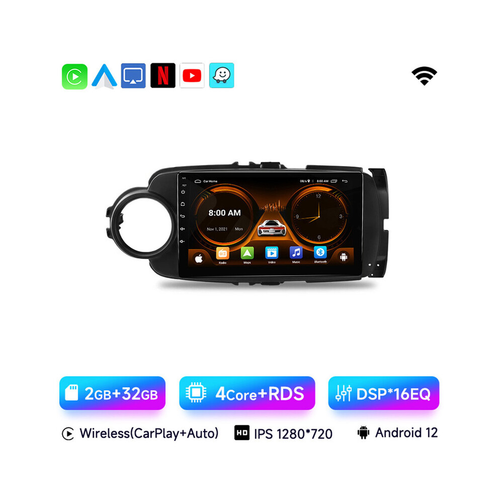 (Wifi (2G 32G) B) Jiuyin Ai Voice 2 Din Android Auto Radio For Toyota Yaris 2012 2013 20014-2017 Carplay Car Multimedia 9008532294820