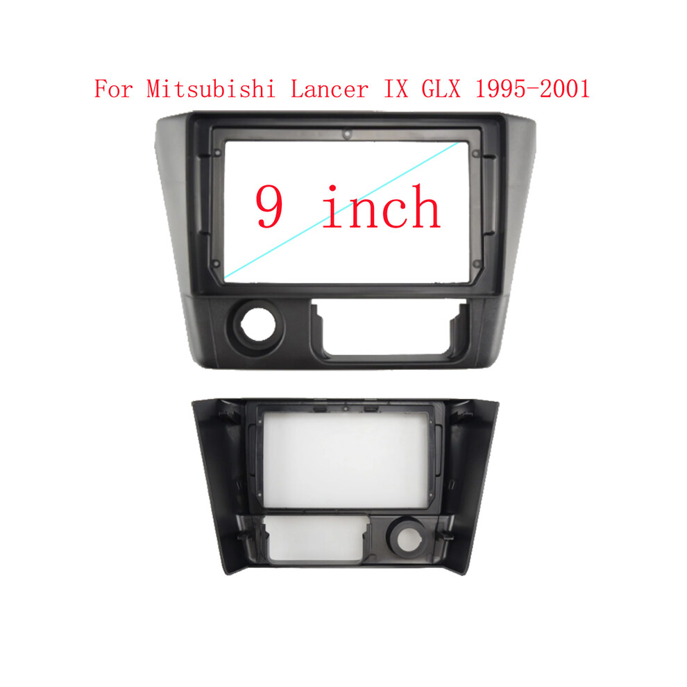 (Only Frame) 9 Inch Car Fascia Radio Panel For Mitsubishi Lancer 1995-2016 Dash Kit Install Facia Console Bezel Adapter Black 9008532294738
