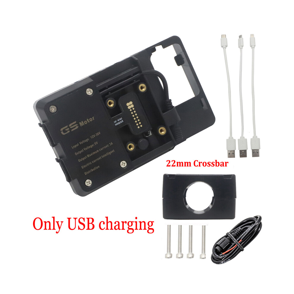 (22Mm Usb Charge) 2021 Nc750x Motorcycle Phone Gps Mount Wireless Charging Windshield 22Mm 9369862564633