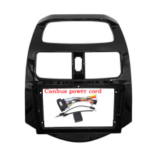 (black uv-canbus) 9 Inch Radio Fascias for Chevrolet Spark 2010-2016 Double Din DVD Stereo Panel Dashboard Refitting Installation