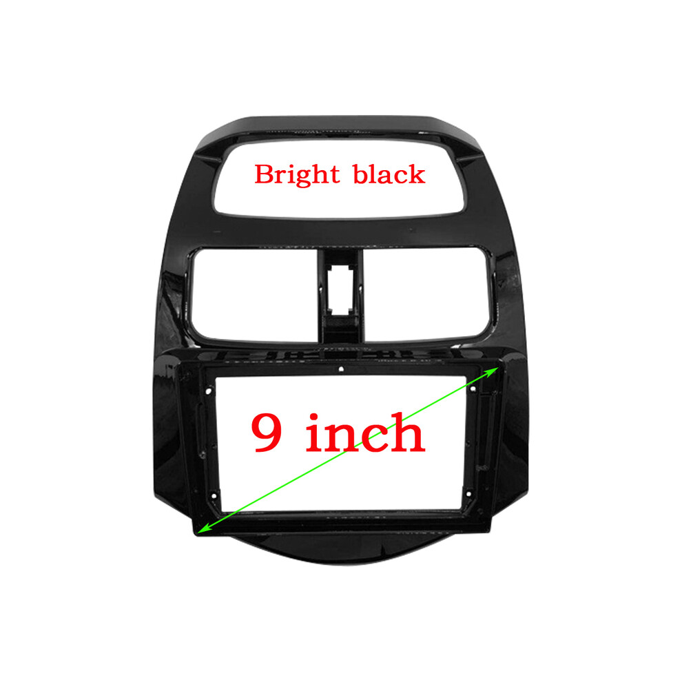 (Only Frame Uv) 9 Inch Radio Fascias For Chevrolet Spark 2010-2016 Double Din Dvd Stereo Panel Dashboard Refitting Installation Black 9008532293984