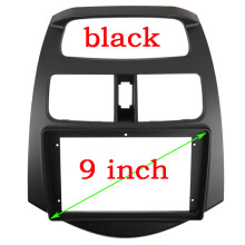 (Only frame black) 9 Inch Radio Fascias for Chevrolet Spark 2010-2016 Double Din DVD Stereo Panel Dashboard Refitting Installation