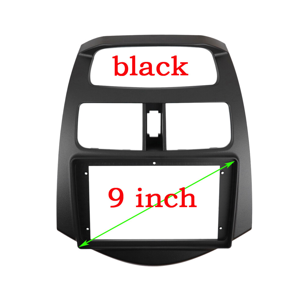 (Only Frame ) 9 Inch Radio Fascias For Chevrolet Spark 2010-2016 Double Din Dvd Stereo Panel Dashboard Refitting Installation Black 9008532299535