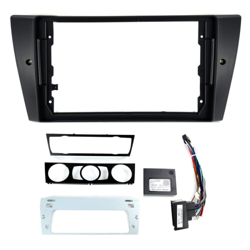 (BM02) 9inch Car Radio Frame Fascia Canbus Box Adapter Decoder Fitting Panel Kit For BMW E90 E91 E92 E93 M3